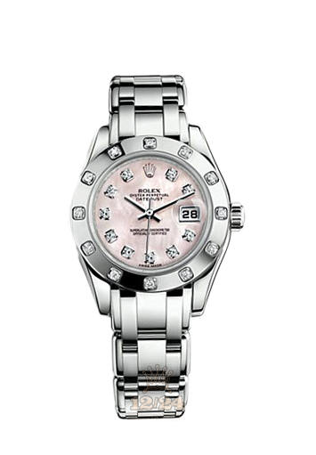 Rolex Pearlmaster Watch 80319-0042 29 mm White gold Case Pink Dial