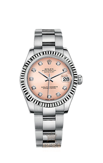 Rolex Datejust Watch 178274-0053 31 mm Steel / White gold Case Pink Dial