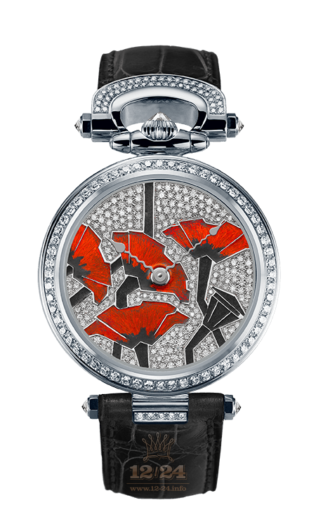 Bovet Fleurier Watch AF39526-SD123-PU 39 mm White gold Case Silver Red Dial