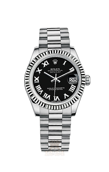 Rolex Datejust Watch 178279-0082 31 mm White gold Case Black Dial