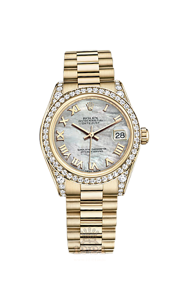 Rolex Datejust Watch 178158-0059 31 mm Yellow gold Case White Dial