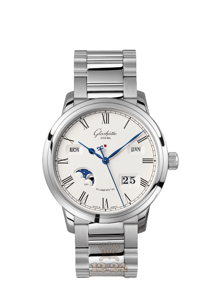 Glashutte Senator Watch 100-02-22-12-14 42 mm Stainless steel Case White Silver Dial